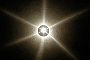 Leinwandbilder - Unique starburst pattern created by a central light source against a dark background