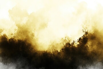 Poster - Golden-hued smoky clouds, layered, with a bright center light