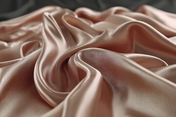 Leinwandbilder - Smooth satin fabric draping elegantly in soft light