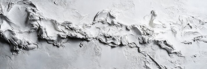 Poster - Abstract texture of a light gray powder, showing sculpted, flowing forms
