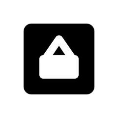 Poster - White shopping bag icon inside a black rounded square representing a store or online shopping experience