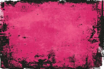 Leinwandbilder - Vibrant pink abstract texture with black accents creating a dynamic visual effect