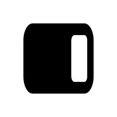 Poster - Illustration of a toggle switch in the off position with a black background and a white rectangle,rounded