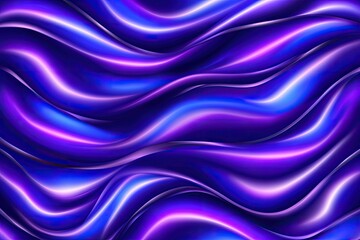 Poster - Abstract wavy design with vibrant, flowing lines of purple and blue.  Smooth, glossy, and dynamic effect