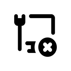 Poster - Illustration of a wrench, an angle bracket, a short line, and a circle with an x inside it icon