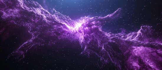 Wall Mural - Purple Cosmic Nebula in Deep Space
