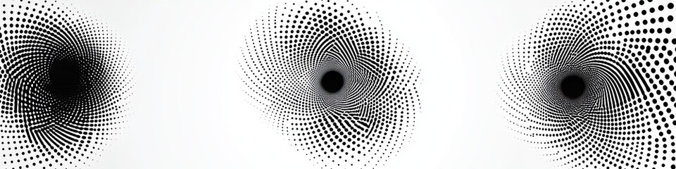 Poster - Abstract swirling patterns of dots