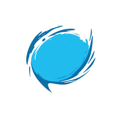 Poster - Abstract blue artistic smudge isolated on white background vector shape