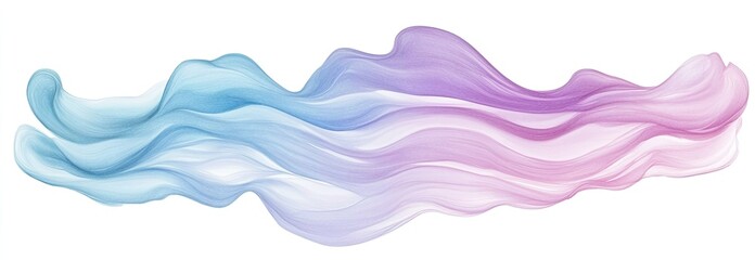 Poster - Abstract flowing ribbons of pastel colors