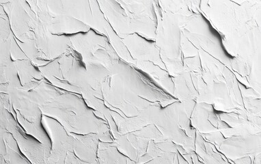 Poster - Abstract textured white surface with deep creases.  Intricate, uneven surface design