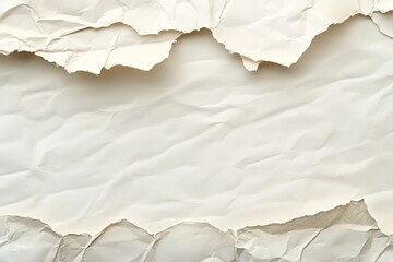 Poster - Crinkled, torn paper texture.  Background of crumpled, torn, off-white paper.  Rips and creases across the sheet