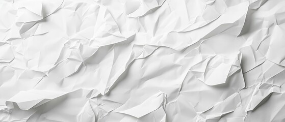 Poster - Crumpled white paper texture (6)