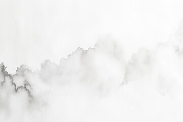 Poster - Delicate grayscale cloudscape, subtle watercolor washes.  Soft, textured forms blend into light background