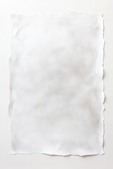 Poster - Blank sheet of white paper with irregular edges
