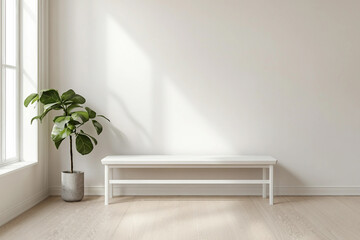 Poster - Minimalistic Interior Design with Natural Elements and Elegant Ceramic Decor, Generative AI
