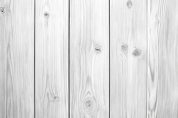 Poster - Close-up of light gray wooden planks, vertical grain, natural wood texture, subtle knots