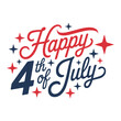 ©  Vector art Design - Happy 4th of july independence day celebration design with stars in red and blue