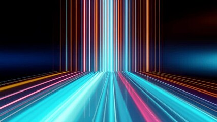 Poster - Abstract Neon Light Streaks Background