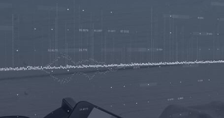 Aufkleber - Image of data processing over smartphone