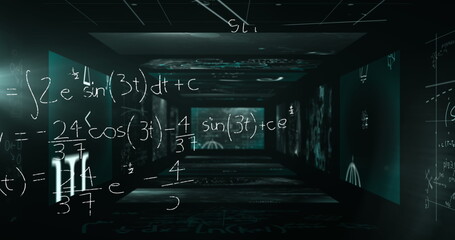 Aufkleber - image of data processing over black background