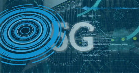 Poster - Image of text with globe and network of connections