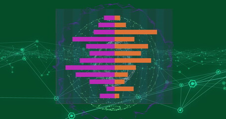 Aufkleber - image of text with globe and network of connections