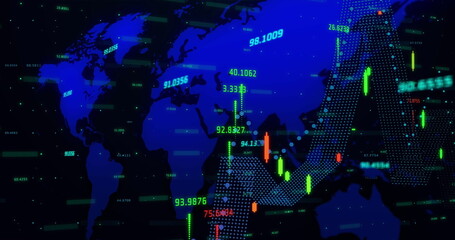Poster - Image of text with globe and network of connections