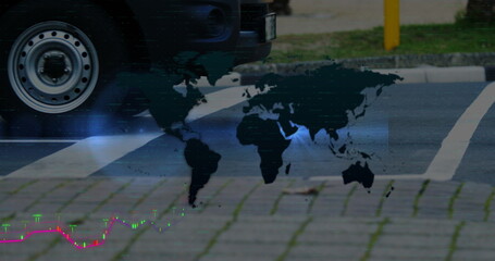 Poster - image of text with globe and network of connections