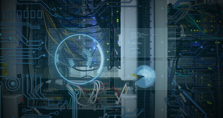 Poster - image of digital scope over server room