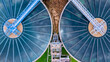 © Kalyakan - Aerial view circular clarifier tank at wastewater treatment plant, Industrial infrastructure, Environment technology sustainable water management system, Sedimentation tank circular clarifier.