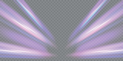 Poster - Neon stripes in the form of drill, turns and swirl. Illustration of high speed concept. Image of speed motion on the road. Abstract background in blue and purple neon glow colors.