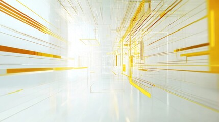 Fototapete - Dynamic abstract light patterns digital space graphic design bright environment futuristic viewpoint modern concept