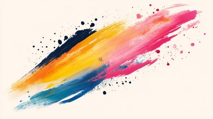 Poster - Vibrant color splash art studio space digital artwork creative environment close-up view abstract expression