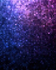 Poster - Abstract pixelated gradient background in shades of blue and purple creating a modern digital mosaic effect for graphic design and technology concepts