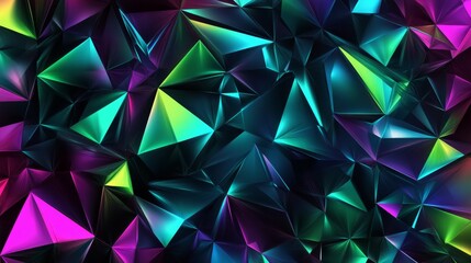 Poster - Dynamic geometric shapes abstract design digital art colorful environment vibrant viewpoint modern aesthetics