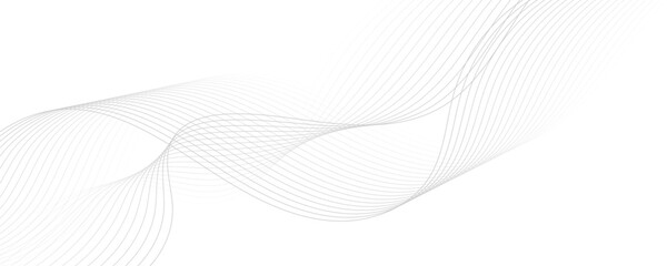 Poster - abstract gray background. abstract linear flowing particles future technology concept abstract wave 