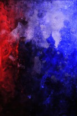 Poster - Abstract Red and Blue Bubbles Forming a Swirl Pattern Macro Shot for Backgrounds and Textures