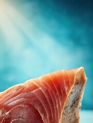 Aufkleber - Premium Tuna Steak With Vibrant Colors and a Clear Sky Backdrop Captured in Exquisite Detail Under Natural Light