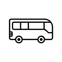 Poster - Simple bus icon, for transportation apps and websites