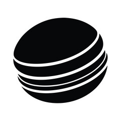 Poster - Modern graphic of an abstract layered globe or sphere in black and white minimalist design