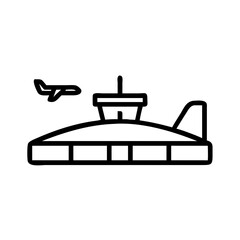 Poster - Airport terminal icon, for travel websites and apps