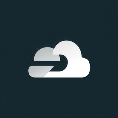 Poster - Abstract graphic design of a cloud and a stylized tool.