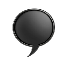 Poster - Minimalist reflective speech bubble on a transparent layout for digital communication projects