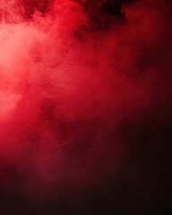 Poster - Ethereal crimson smoke drifts in darkness abstract photography atmospheric effect dramatic intensity backdrop for digital art and design concept