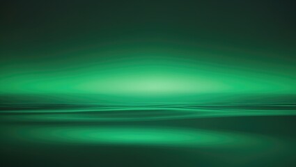 Poster - Elegant green radial gradient with neon glow and soft blurred effect