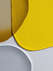 Poster - Abstract colorful shapes blend in harmony showcasing modern design aesthetics
