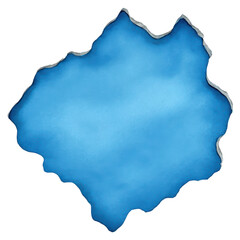 Poster - Blue Abstract Shape with Soft Edges and Artistic Flair for Creative Projects, isolated on transparent background.