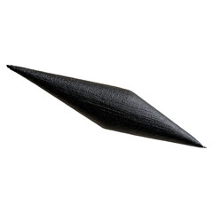 Poster - elegant black arrowhead shape on dark background for artistic design use, isolated on transparent ba