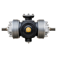 Poster - Industrial Compressor with Front View and Clear Mechanical Components, isolated on transparent background.