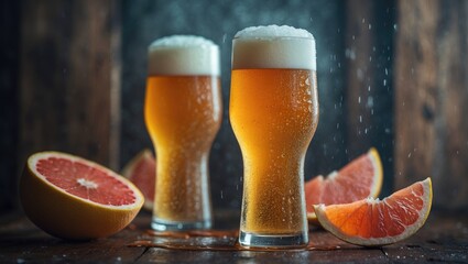 Poster - Cold Brewed Beer with Fruit and Citrus Notes, Perfect for a Refreshing Drink